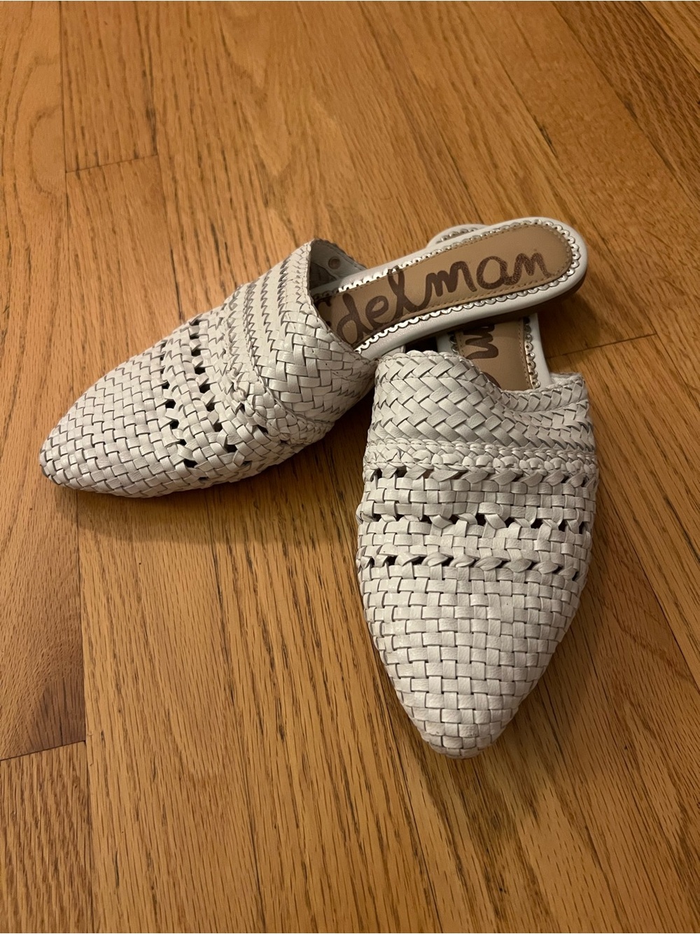 Sam Edelman Natalya Woven Pointed Toe Slip-On Mules